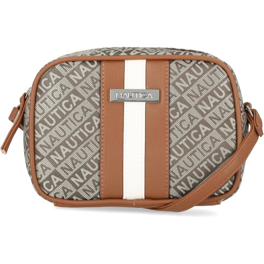 Women's Khaki (Lakeside) PU leather Candid Camera Adjustable Crossbody Bag